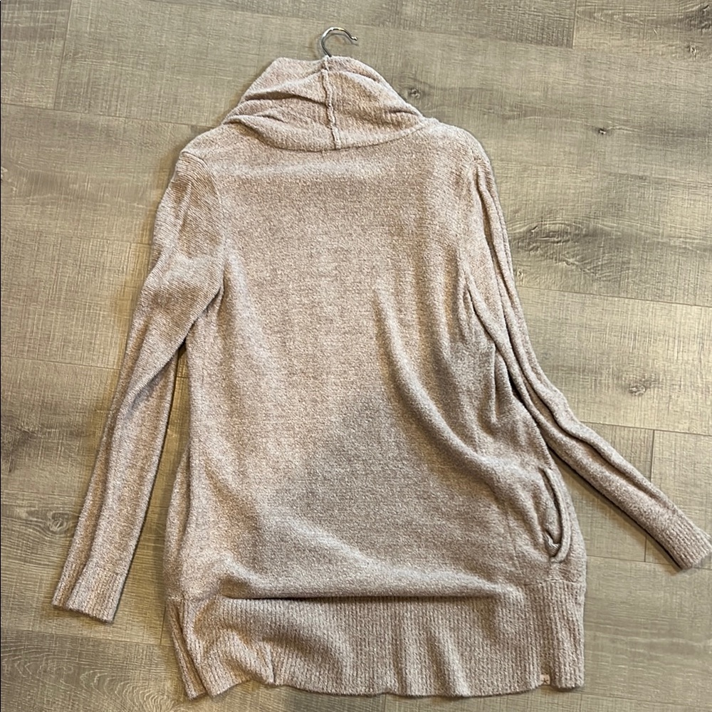 Barefoot Dreams Cozy Beige Open Front Sweater - Picture 3 of 3